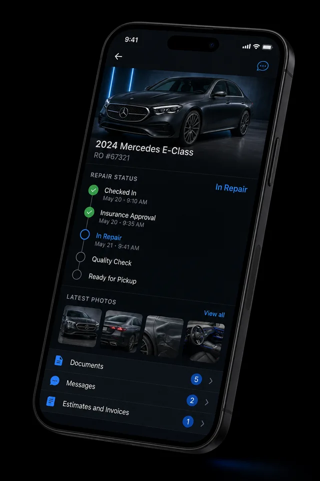 Customer portal on a phone